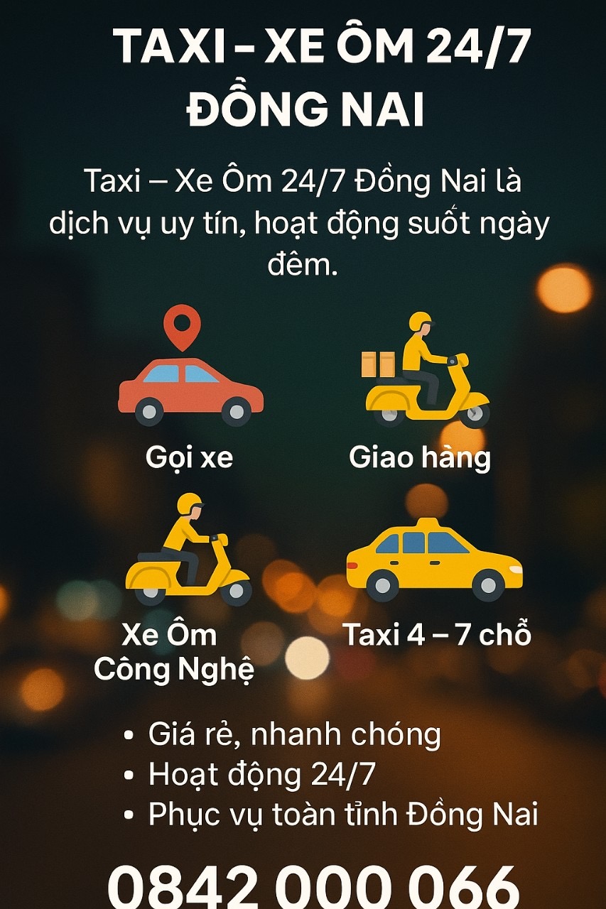 TXO247DN – Taxi Xe Ôm 247 Đồng Nai