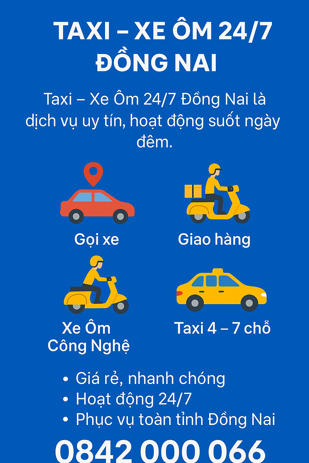 TXO247DN – Taxi Xe Ôm 247 Đồng Nai