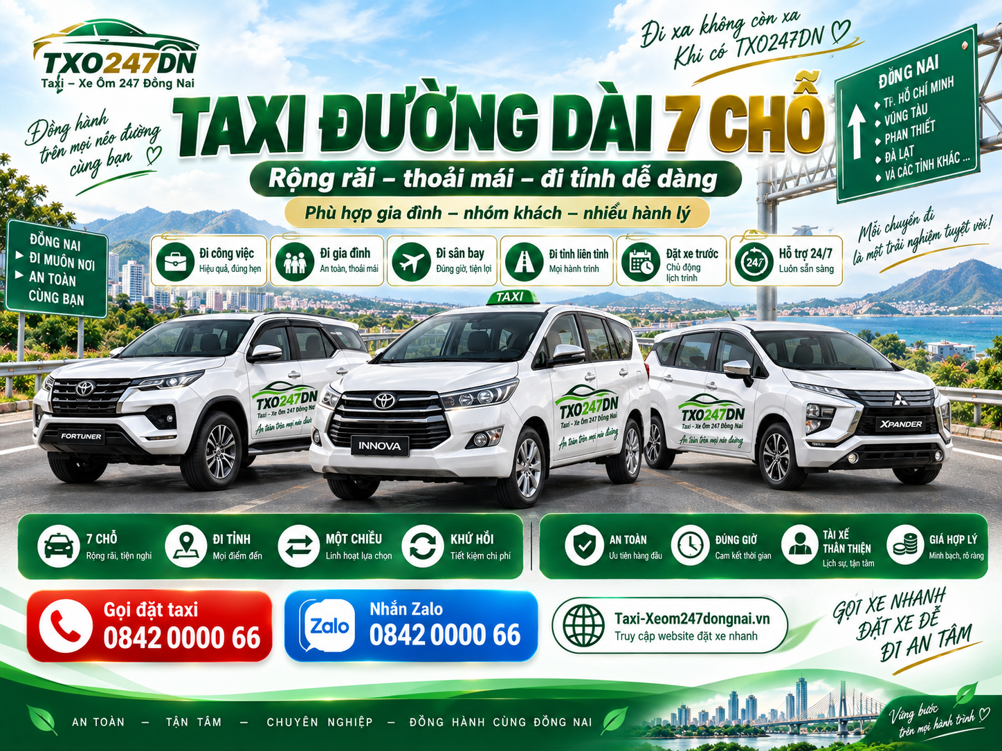 Taxi đường dài 7 chỗ