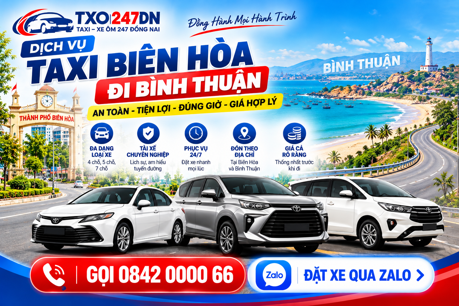 Taxi Biên Hòa Đi Bình Thuận