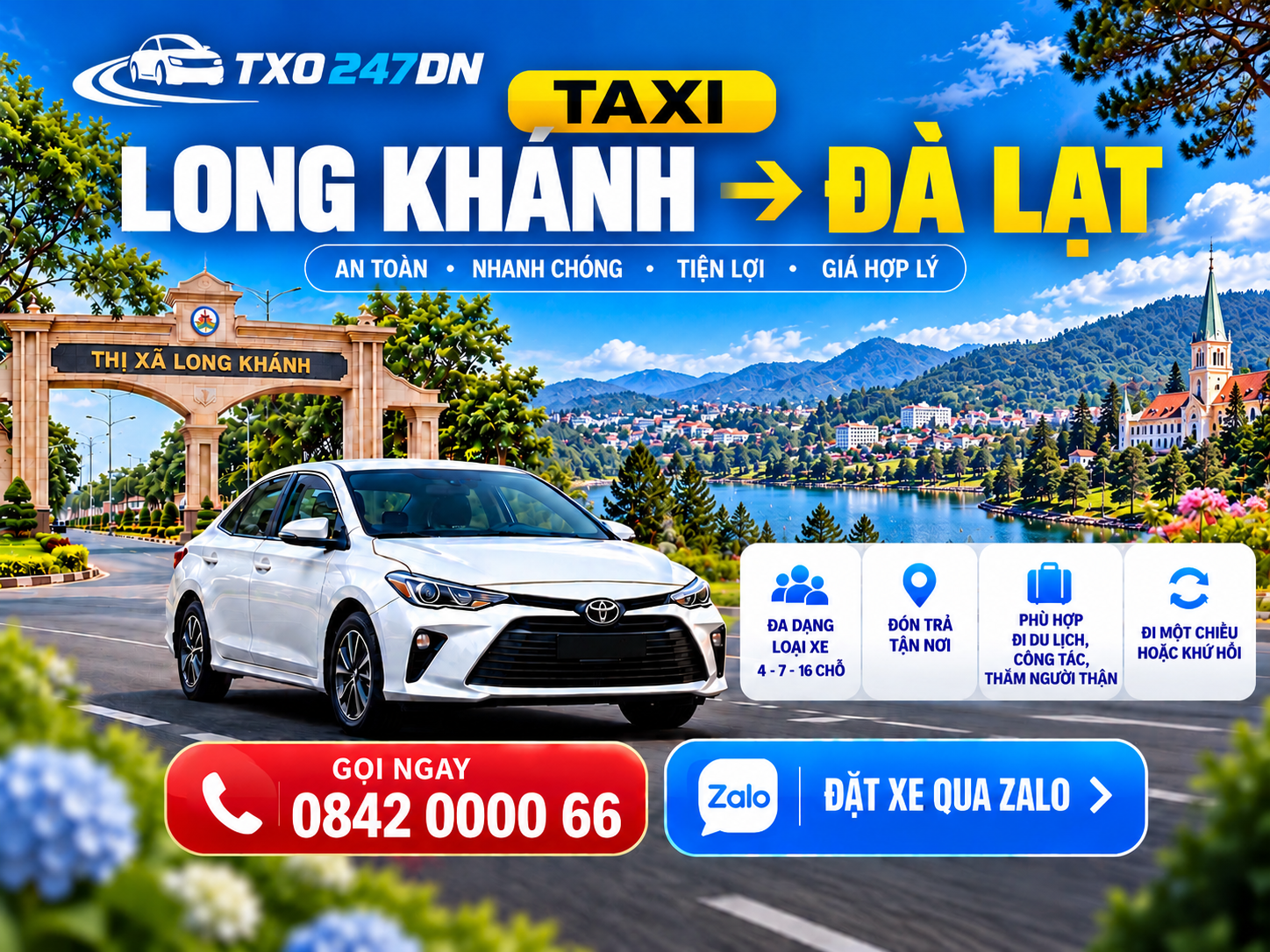 Taxi Long Khánh Đi Đà Lạt