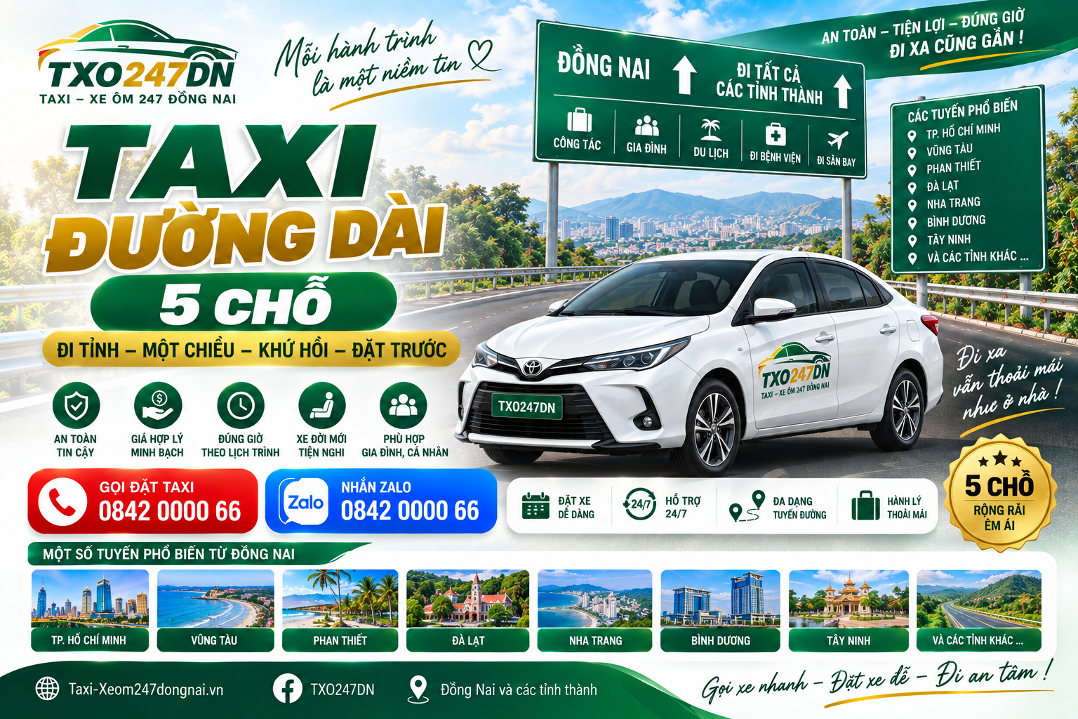 Taxi Đường Dài 5 Chỗ