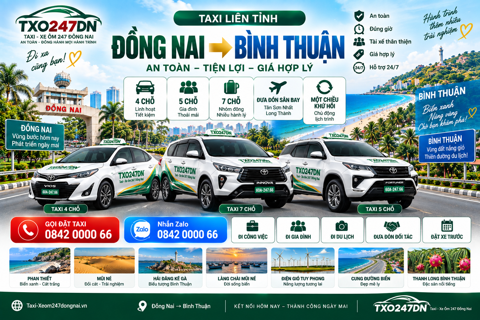 Taxi Đồng Nai Đi Bình Thuận