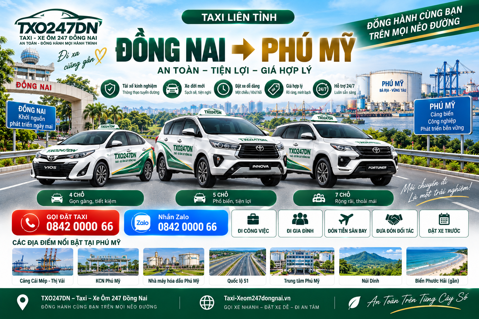 Taxi Đồng Nai Đi Phú Mỹ