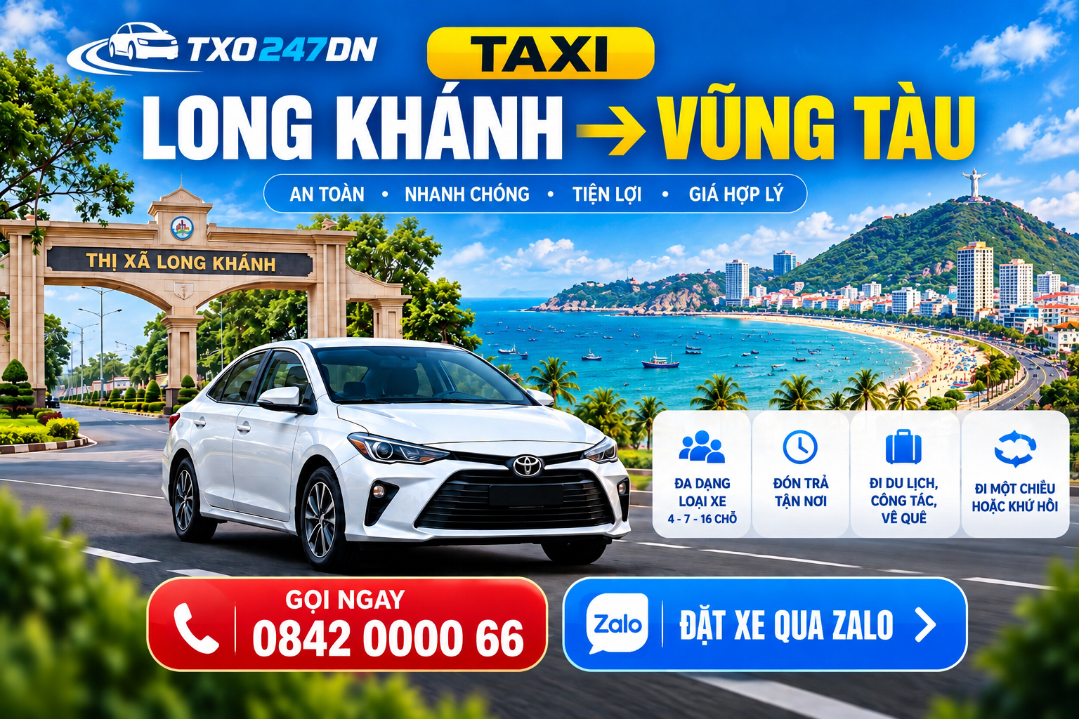 Taxi Long Khánh Đi Vũng Tàu