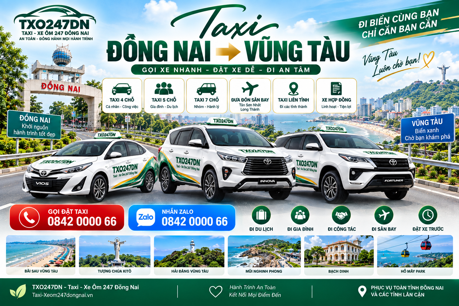Taxi Đồng Nai Đi Vũng Tàu